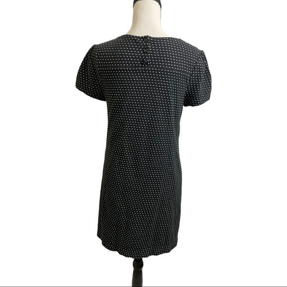 Maeve black white Polk dot T shirt style dress Size Medium Anthropologie - Picture 7 of 9
